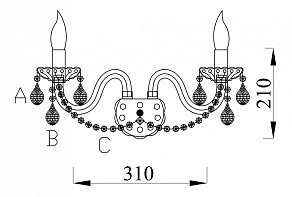Бра Maytoni Crystal Mono ARM938-02-G