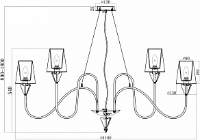 Подвесная люстра Maytoni Florero MOD078PL-12CH