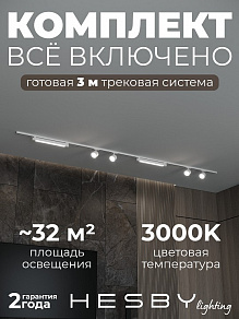 Комплект трековый Hesby Lighting Skylite №14 HSBL_kompl_S014_NI3W3K