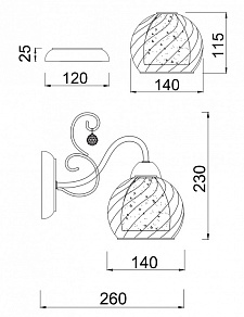 Бра Freya Nella FR2662-WL-01-BZ