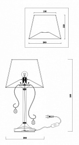 Настольная лампа декоративная Freya Simone FR2020-TL-01-BG