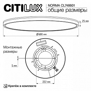 Накладной светильник Citilux Norma CL748601