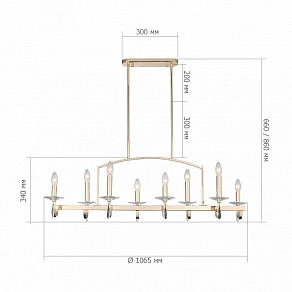 Люстра на штанге ST-Luce BRASS SL1405.223.08