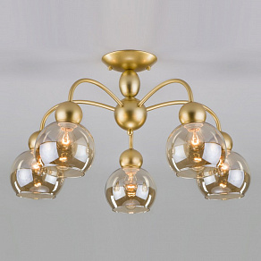 Люстра на штанге Eurosvet Fabia 30148/5 перламутровое золото