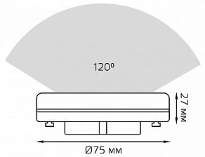 Лампа светодиодная Gauss 1084 GX53 8Вт 4100K 108408208-D