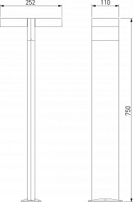 Наземный высокий светильник Elektrostandard Twin a064383