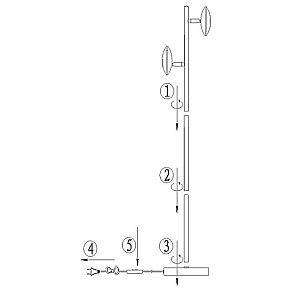 Торшер Globo Gilles 56217-2S