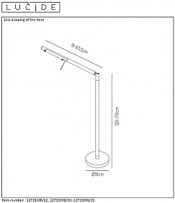 Торшер Lucide Bergamo 12719/06/30