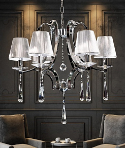 Подвесная люстра LUMINA DECO Venisia LDP 8810-6 SL