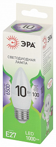 Лампа светодиодная Эра Green Line E27 10Вт 6500K LED B35-10W-865-E27 GL