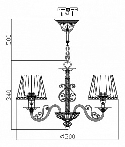 Подвесная люстра Maytoni Sunrise ARM290-03-G