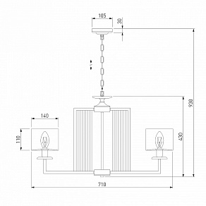 Подвесная люстра Eurosvet Fargo 60123/6 хром Smart