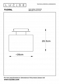 Накладной светильник Lucide Fudral 74115/01/30