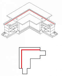 Соединитель угловой L-образный для треков Nowodvorski Ctls Power 8683
