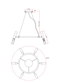 Подвесной светильник Freya Magnet FR6106PL-L13B