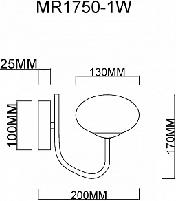 Бра MyFar Scott MR1750-1W