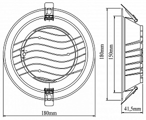 Встраиваемый светильник Fiberli CDEW 12130704