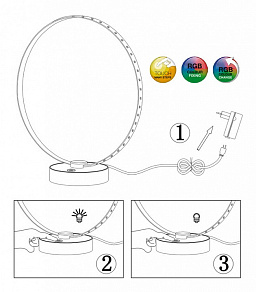 Настольная лампа декоративная Globo Ring 28010