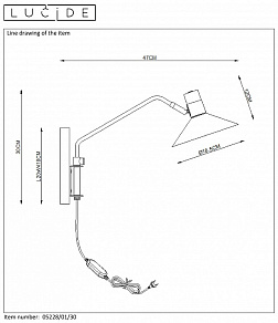 Бра Lucide Pepijn 05228/01/30