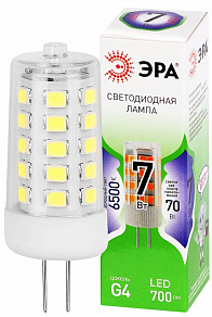 Лампа светодиодная Эра Green Line G4 7Вт 6500K LED G4-JC-7W-865-12V GL
