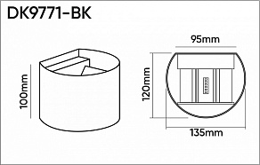 Накладной светильник Denkirs  DK9771-BK