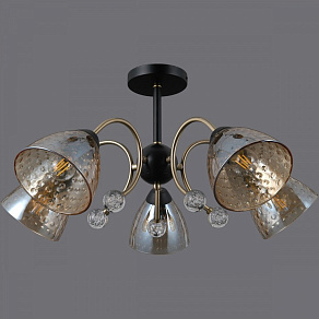 Люстра на штанге ILLUMICO  IL0230-5CSQ-29 BK AB
