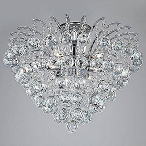 Люстра на штанге Eurosvet Ostiniya 3299/6 хром/прозрачный хрусталь Strotskis