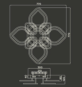 Потолочная люстра Ambrella FA FA8844