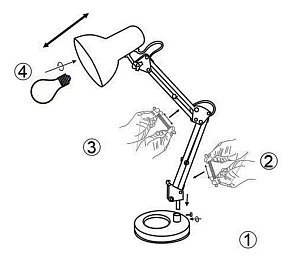 Настольная лампа офисная Globo Famous 24880