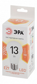 Лампа светодиодная Эра  E27 13Вт 2700K LED A60-13W-827-E27