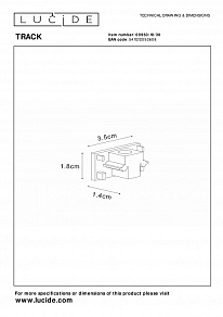 Заглушка для трека Lucide Track 09950/10/31