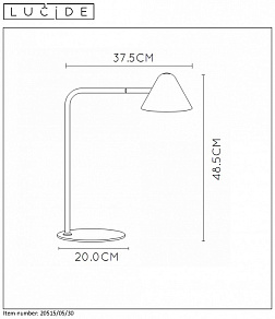 Настольная лампа декоративная Lucide Devon 20515/05/30