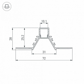 Профиль встраиваемый Arlight FANTOM 052541