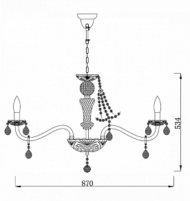 Подвесная люстра Maytoni Beatrix DIA019-10-G