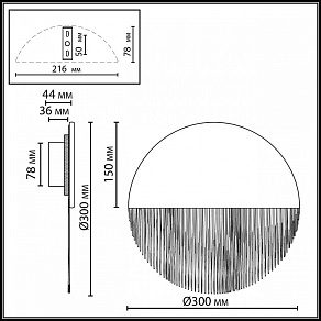 Накладной светильник Odeon Light CORK 7073/8WL