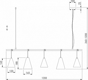 Подвесной светильник Eurosvet Castle 50088/5 белый/серебро