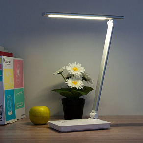 Настольная лампа офисная Eurosvet Brooklyn 80423/1 серебристый 5W