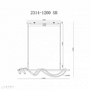 Светильник на штанге iLedex Cross 2313-1200 SB