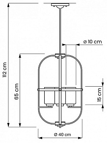 Люстра на штанге LUMINA DECO Monterey LDP 1141-4 BK+MD