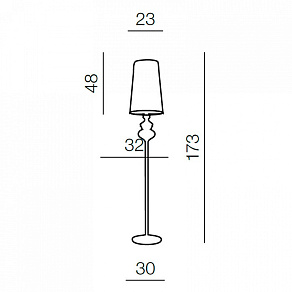 Торшер Azzardo Baroco floor AZ0309