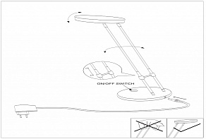 Настольная лампа офисная Eglo ПРОМО Gexo 93076
