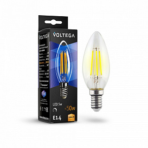 Лампа светодиодная Voltega Candle dim 5W E14 5Вт 2800K 8460
