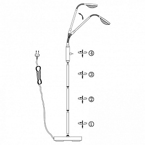 Торшер Globo Tina 56184-1S