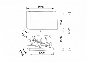 Настольная лампа декоративная Arte Lamp Clark A4376LT-1BS