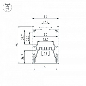 Профиль накладной Arlight LINE 053899