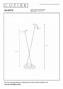 Торшер Lucide Duarte 03751/02/96