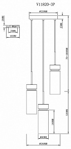 Подвесной светильник Moderli Almero V11820-3P