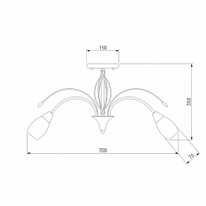 Люстра на штанге Eurosvet Ginevra 22080/9 золото
