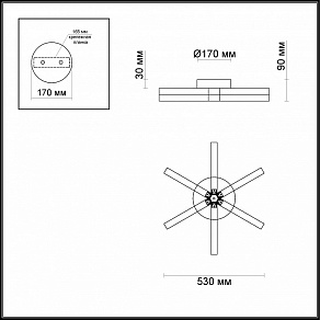 Накладной светильник Odeon Light Veira 4017/35CL