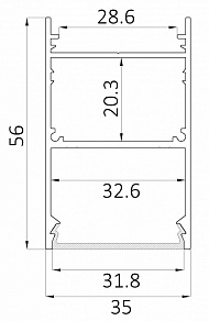 Накладной светильник 6063 LINE 3556 0412645